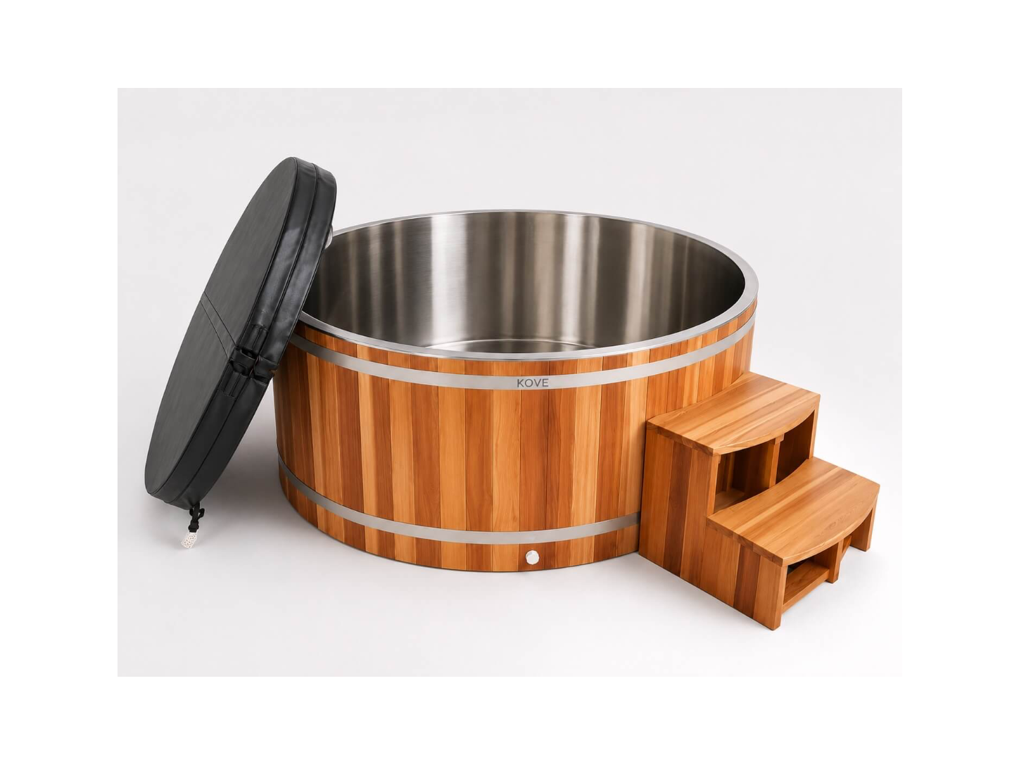 KOVE Duo Oval Cedar Ice Bath – Reclined Cold Plunge - Two Person