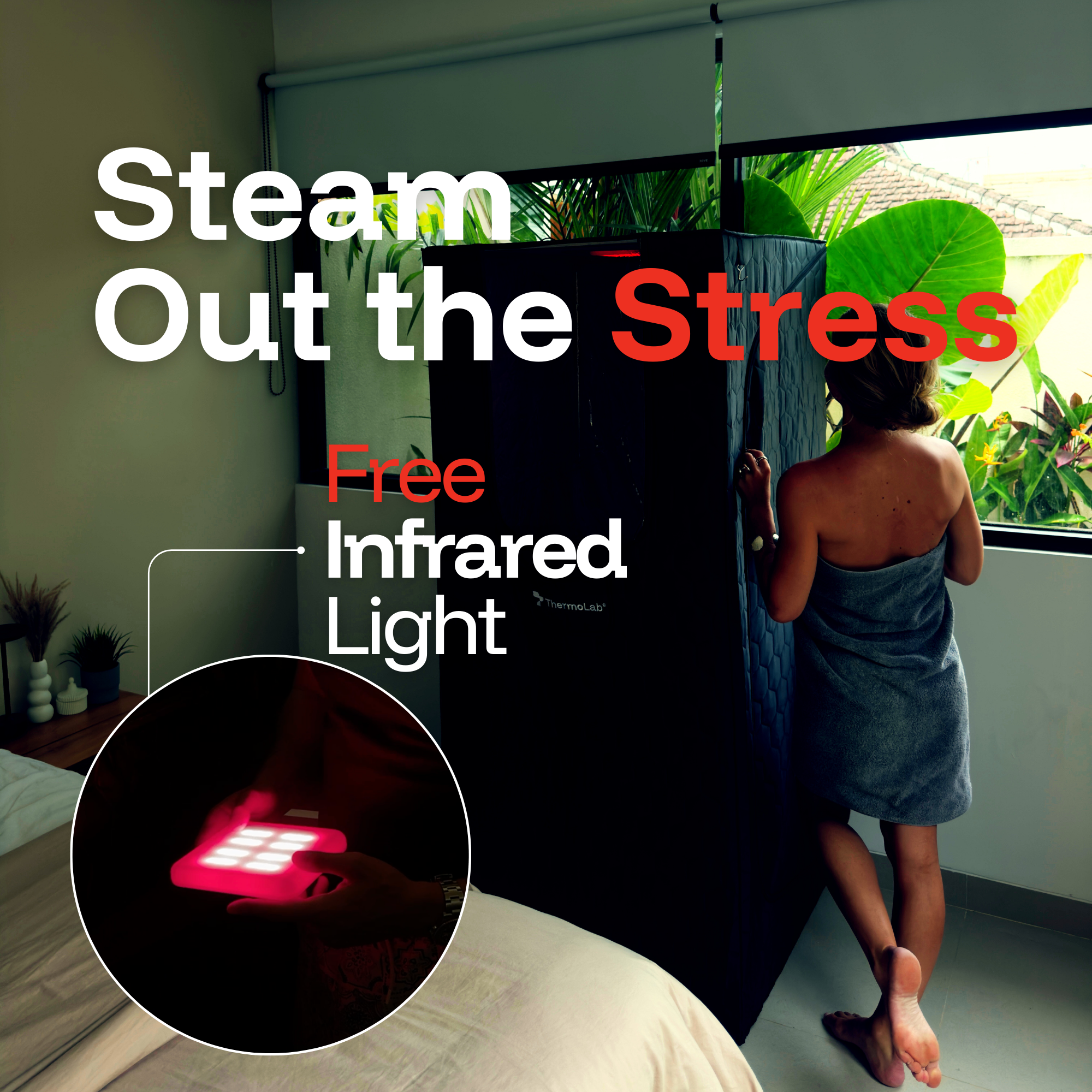 ThermoLab AuraCore 6FT Pro Portable Home Steam Sauna