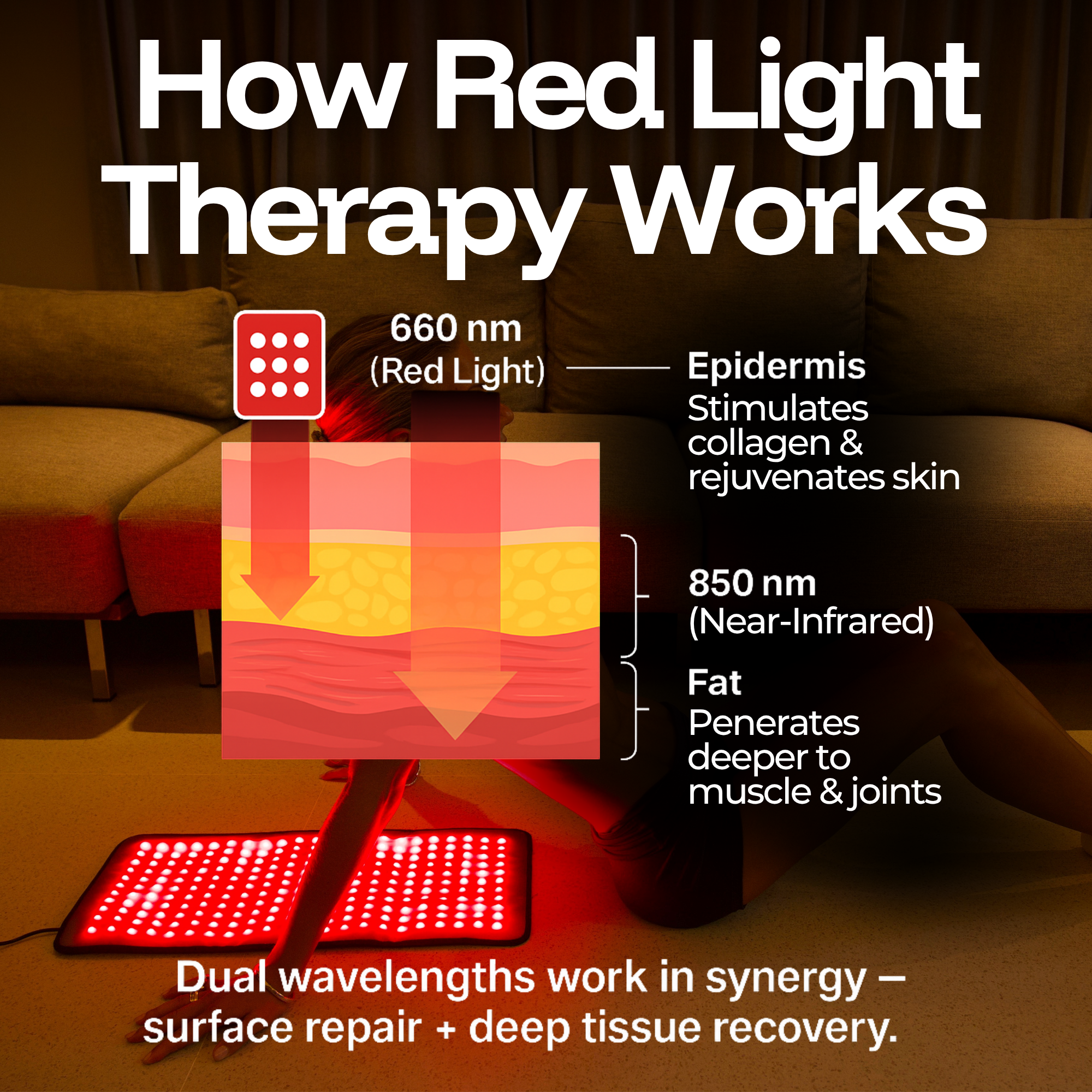 ThermoLab Auracell Pro Red Light Therapy Belt 24x12 Inch