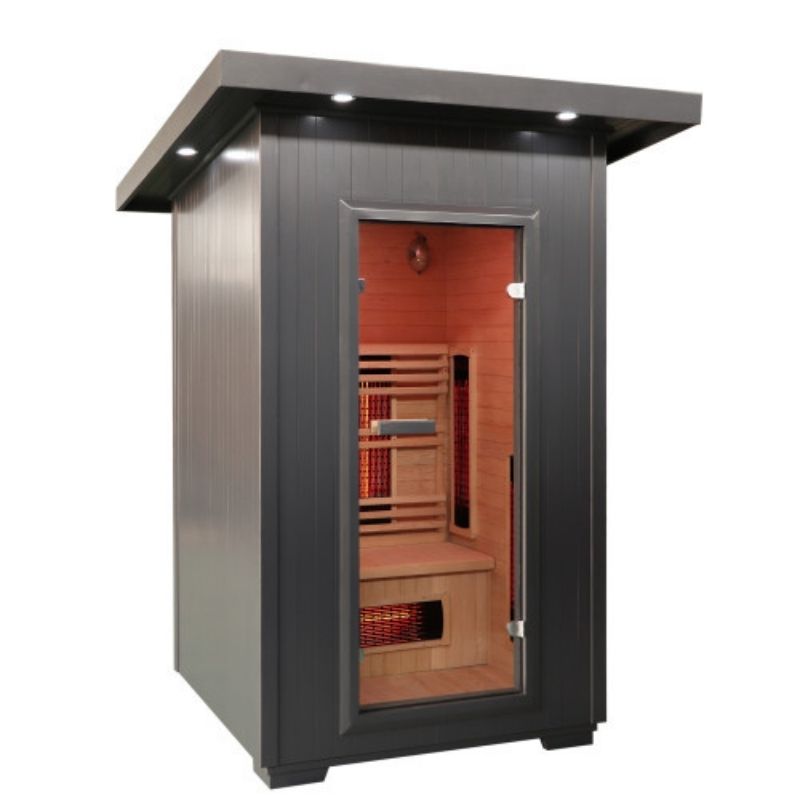 SunRay Logan 2-Person Outdoor Infrared Sauna 200D6 front angle
