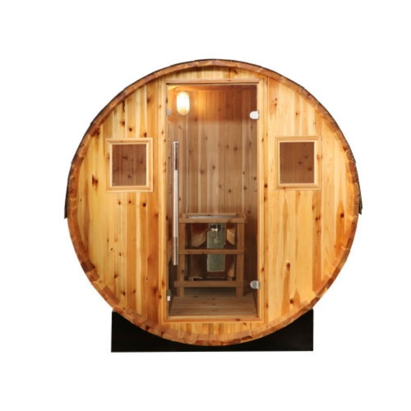 SunRay Solace 2-Person Traditional Barrel Sauna 200SH front