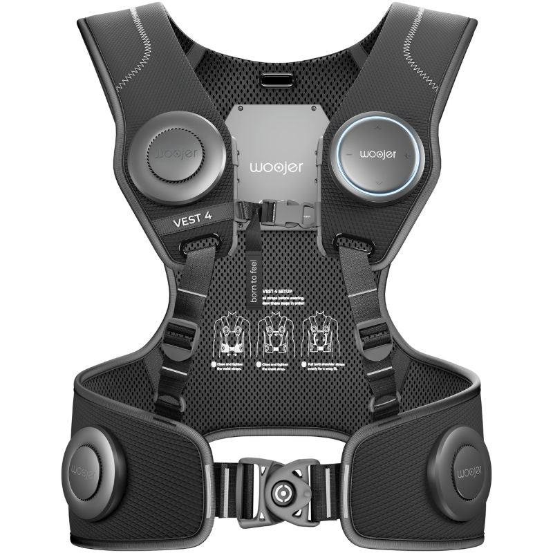 Black Woojer Vest 4 on a white background
