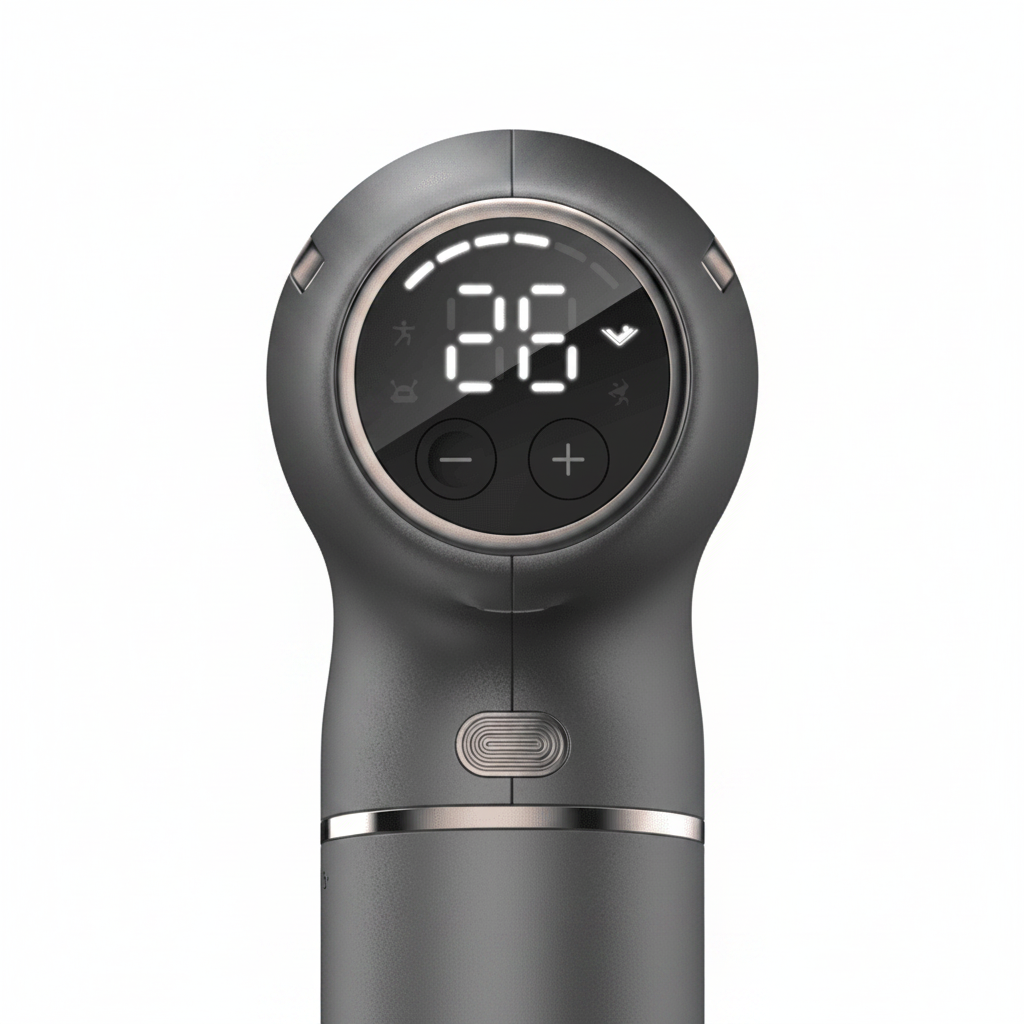 KOVE Hot & Cold Massage Gun with Long Handle – Deep Tissue Percussion Recovery Gun