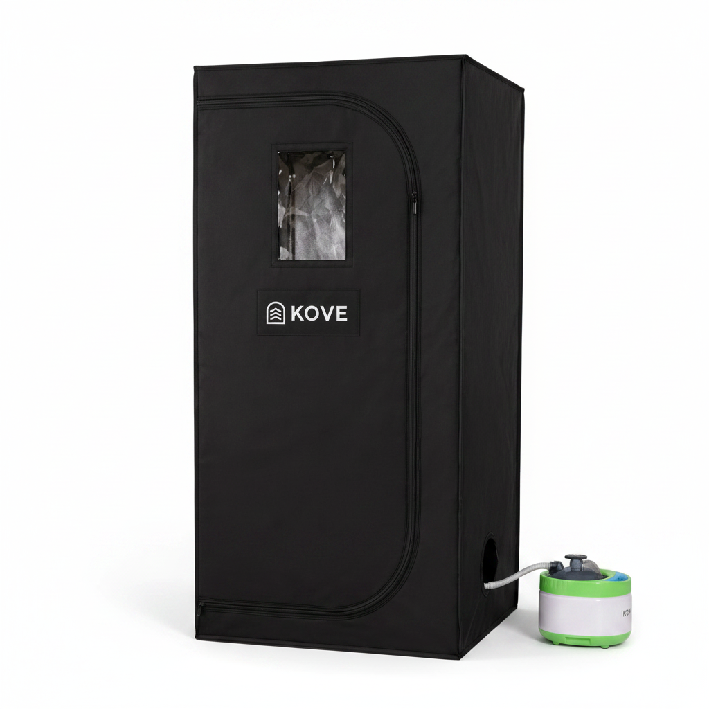 KOVE Portable Steam Sauna Tent | Home Steam Sauna with 4L Steamer & Chair
