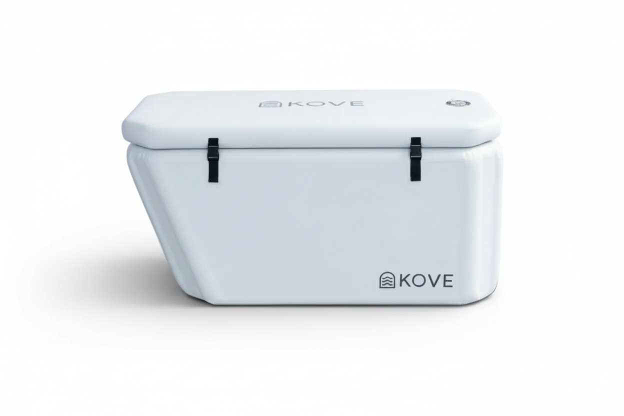White cooler box with 'Kove' branding on a white background