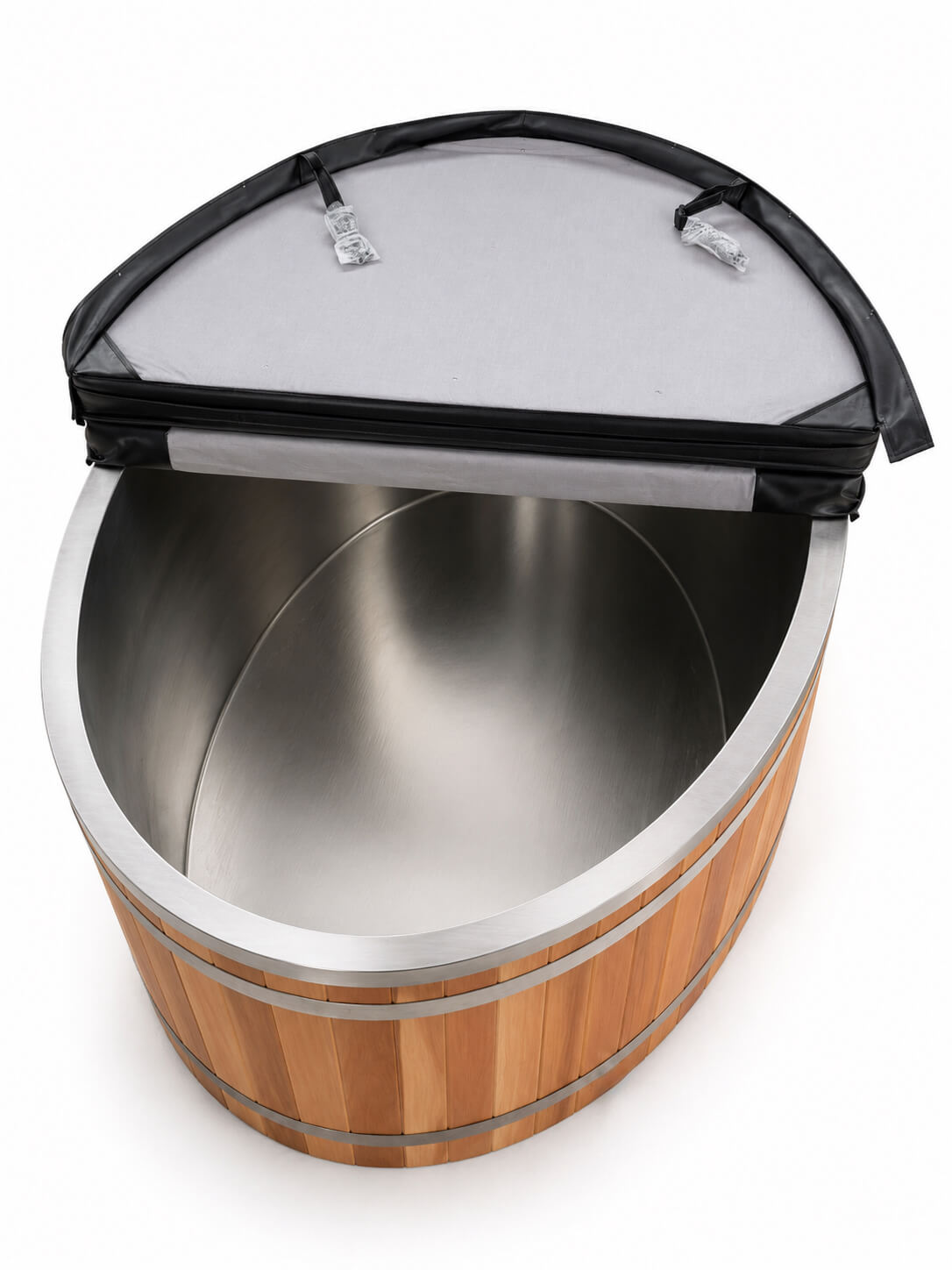 KOVE Duo Oval Cedar Ice Bath – Reclined Cold Plunge - Two Person