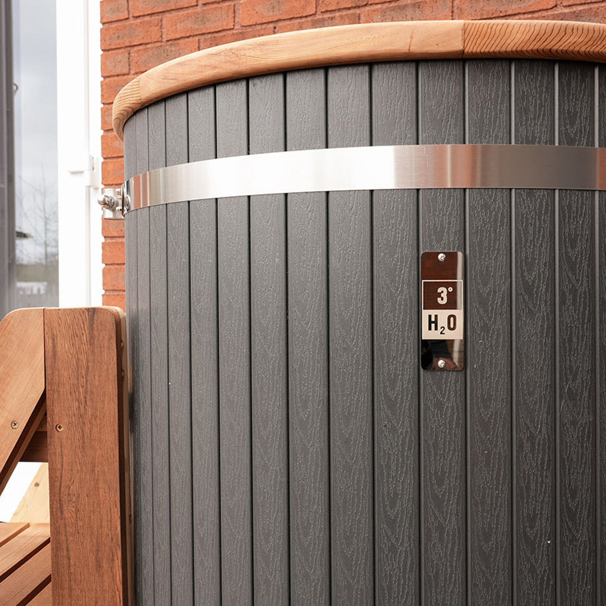 3° H2O Wooden Composite Ice Bath Cold Plunge Tub