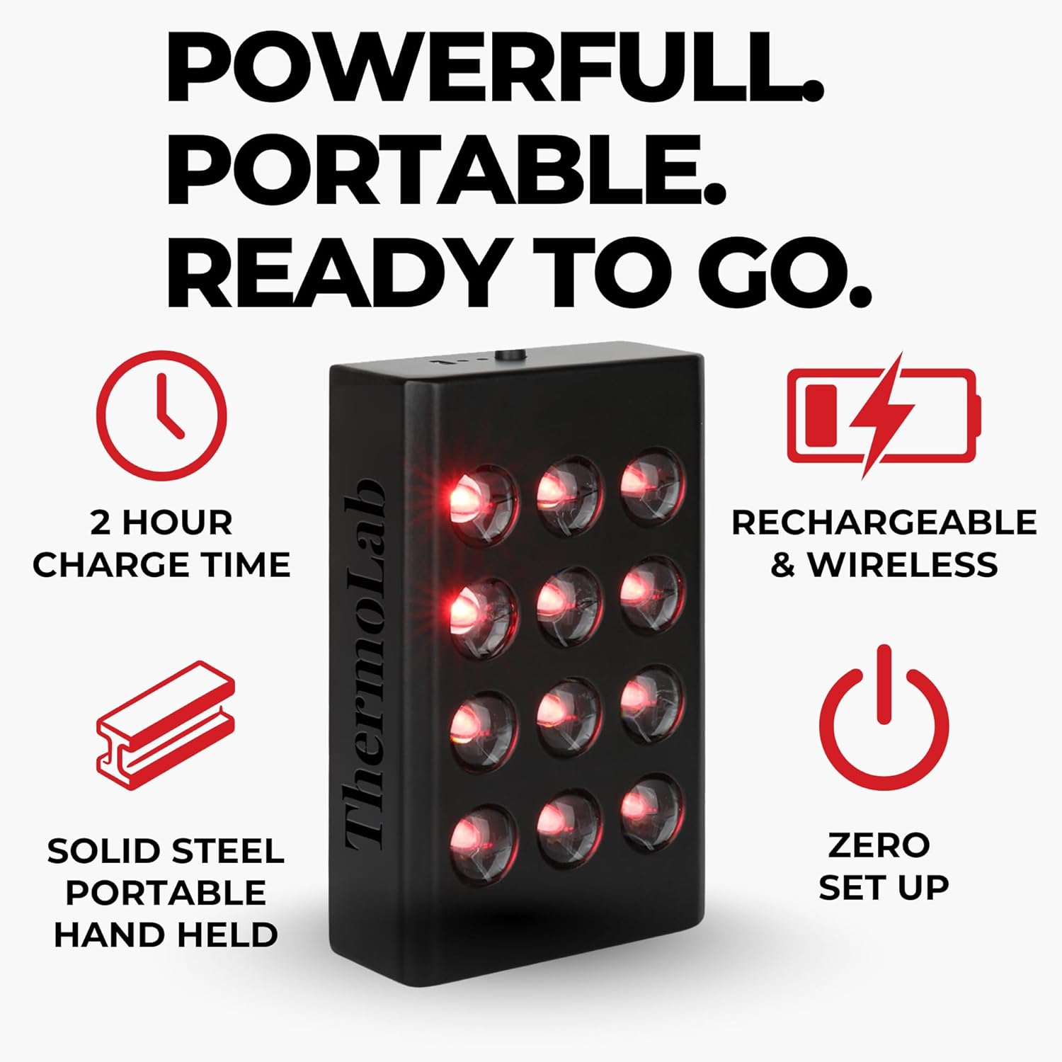 ThermoLab Aura Mini Rechargeable Portable Red Light Therapy Panel