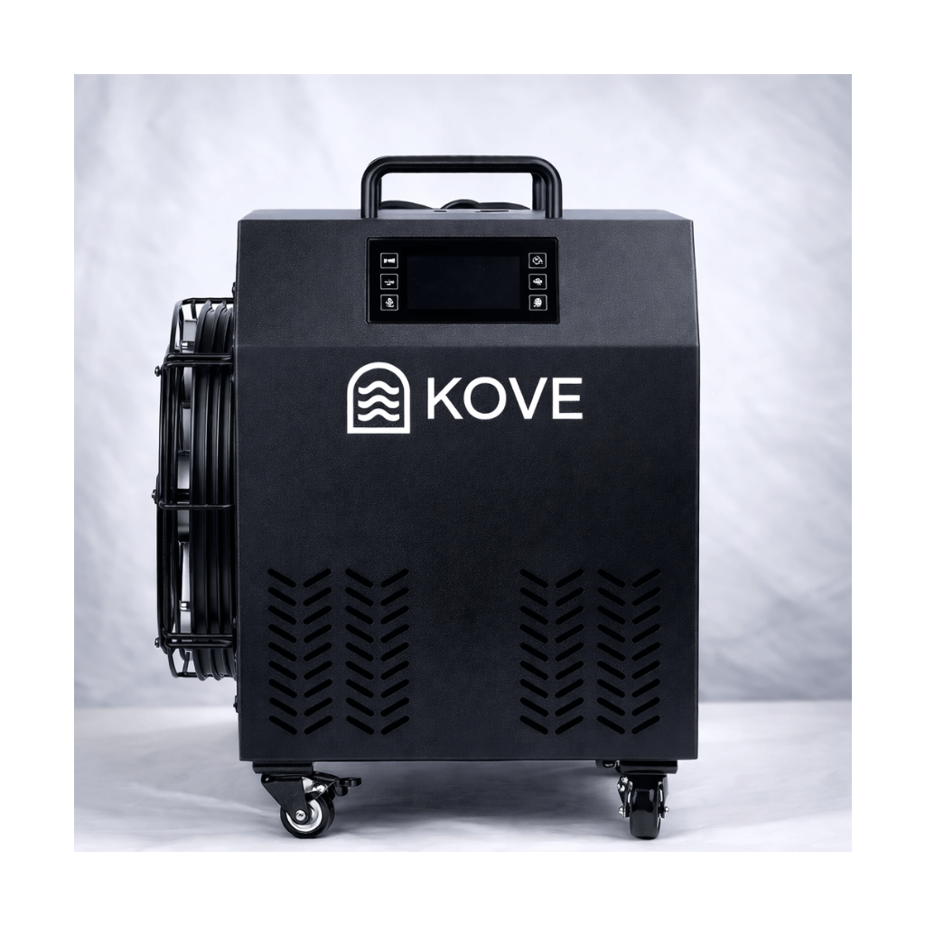 Black Kove ice bath chiller controls