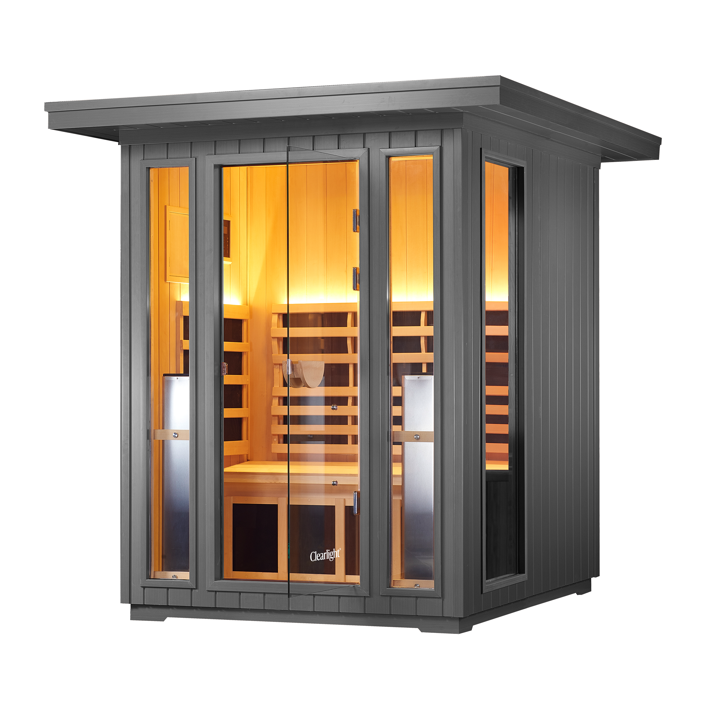 Clearlight Sanctuary Outdoor 2 Okoume 2-Person Infrared Sauna UK Plug