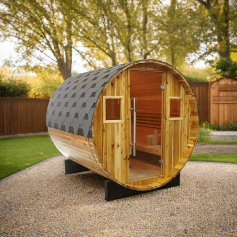 SunRayGalley 4-Person Traditional Barrel Sauna 400SH