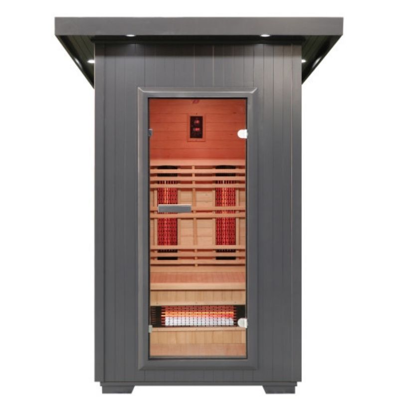 SunRay Logan 2-Person Outdoor Infrared Sauna 200D6 front
