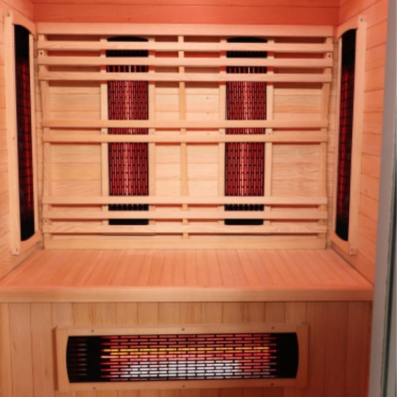 SunRay Logan 2-Person Outdoor Infrared Sauna 200D6 inside