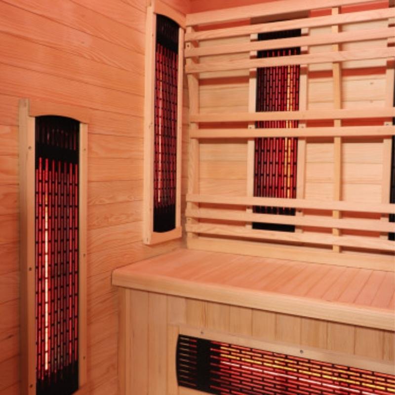 SunRay Logan 2-Person Outdoor Infrared Sauna 200D6 inside angle