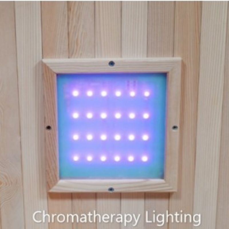 SunRay Sierra 2-Person Indoor Infrared Cedar Sauna 200K Chromatherapy Lighting