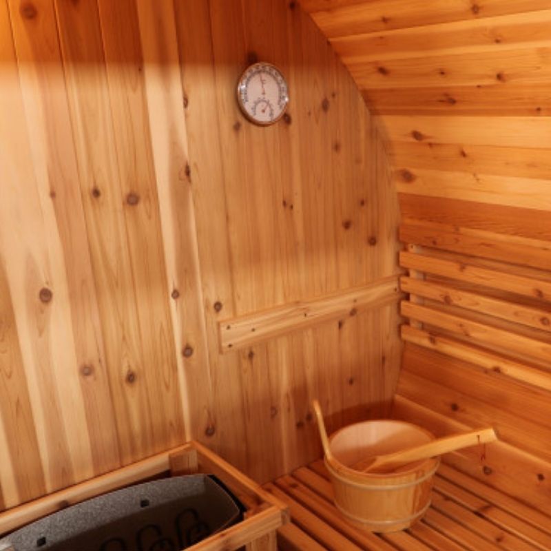 SunRay Solace 2-Person Traditional Barrel Sauna 200SH inside