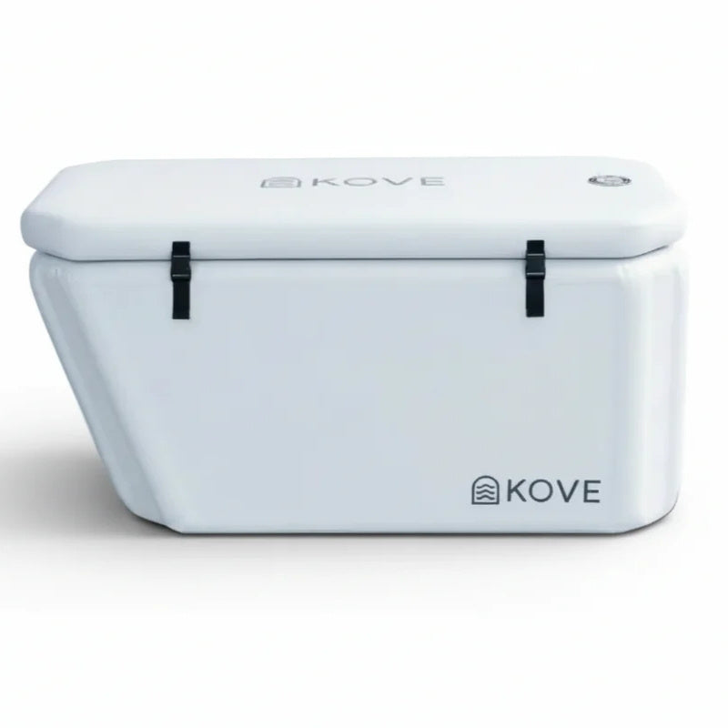 White Ice bath with Kove branding on a white background