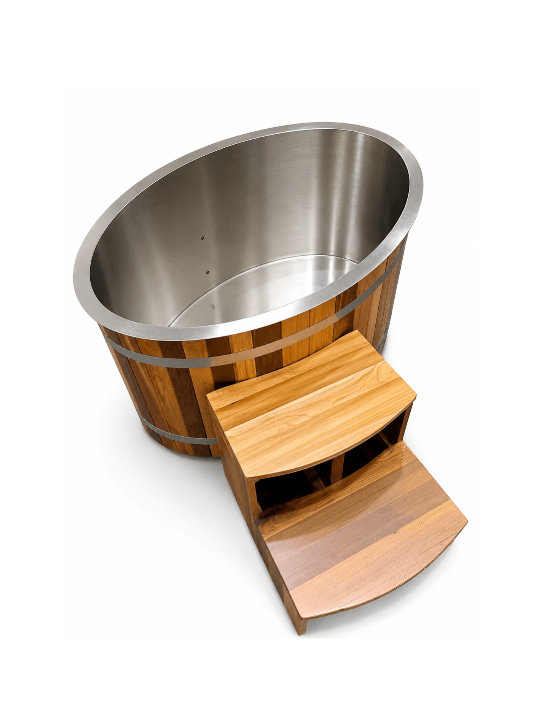 KOVE Oval Cedar Ice Bath – Reclined Cold Plunge