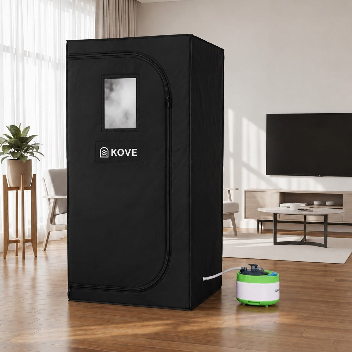 KOVE Portable Steam Sauna Tent | Home Steam Sauna with 4L Steamer & Chair