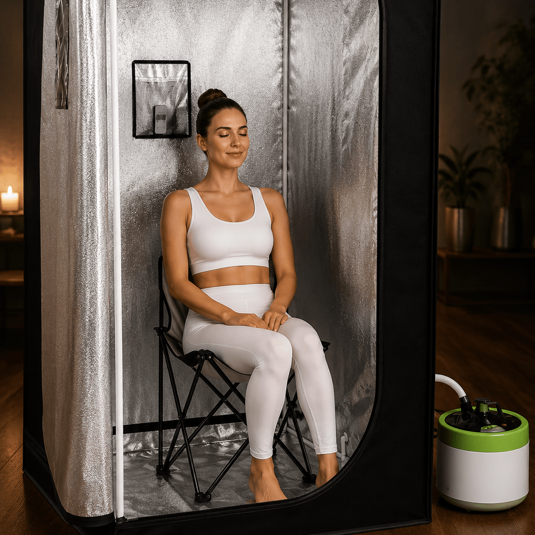 KOVE Portable Steam Sauna Tent | Home Steam Sauna with 4L Steamer & Chair