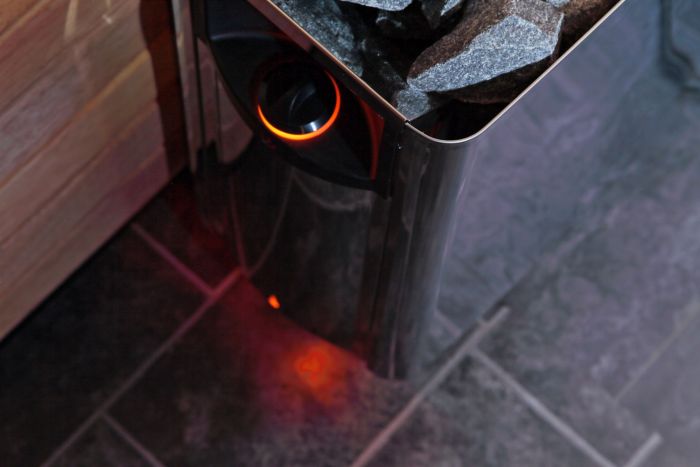 KOVE x Harvia The Wall SW80 8kW Sauna Heater – Stainless Steel Electric Heater with Built-In Controls