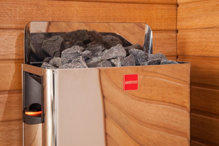 KOVE x Harvia The Wall SW45 4.5kW Sauna Heater – Stainless Steel Electric Heater with Built-In Controls